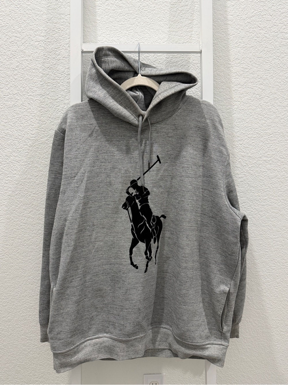 Polo by Ralph Lauren Gray Hoodie with Black Polo Player Graphic
